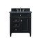 James Martin Vanities Brittany 30in Single Vanity, Black Onyx, w/ 3 CM Charcoal Soapstone Quartz Top 650-V30-BKO-3CSP - alternate 1